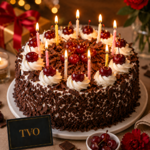 Birthday Special Black Forest Cake – premium freshly handmade gift, delivered across India