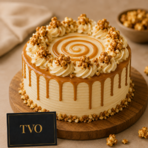 Caramel Swirl Butterscotch Drip Cake – premium freshly handmade gift, delivered across India