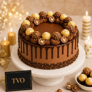 Choco Ferrero Birthday Drip Cake – premium freshly handmade gift, delivered across India
