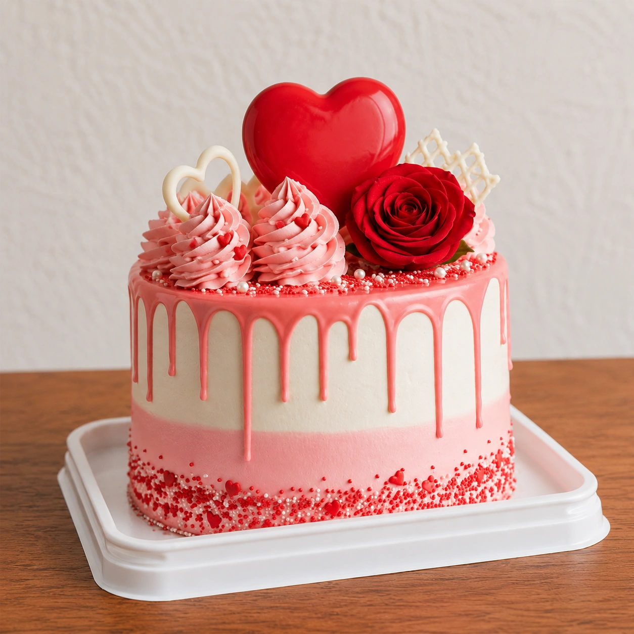 Love Drip Valentine Cake02