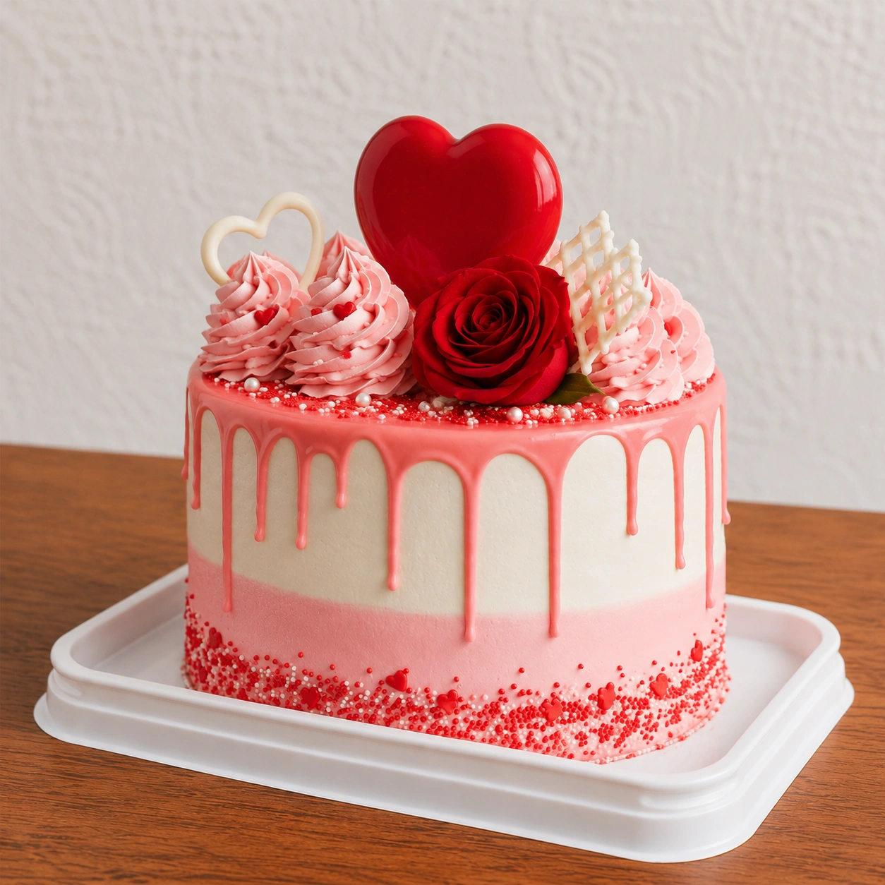 Love Drip Valentine Cake03