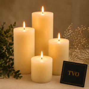 Premium Pillar Candle Set Of 4